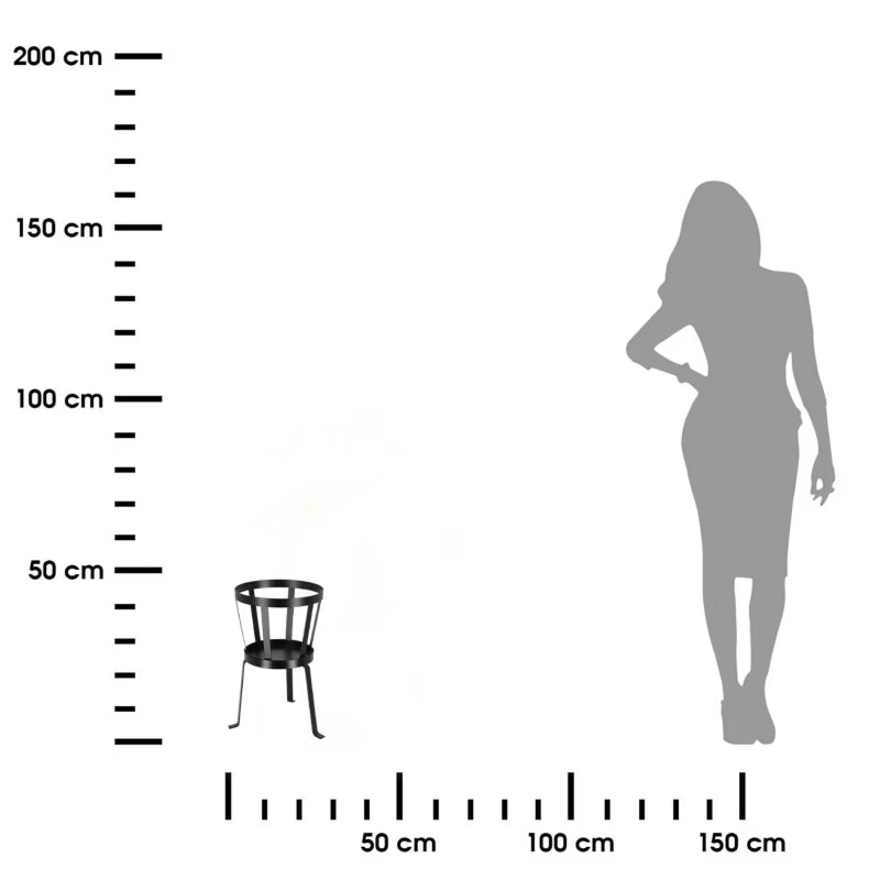 Stativ til Svenskfakkel 41x29,6 cm Sort Stål