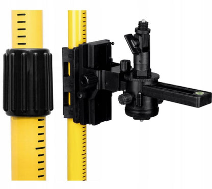 DEKO teleskopstativ 285 cm med adapter 5/8''/1/4'' til skråninger, 1 sæt