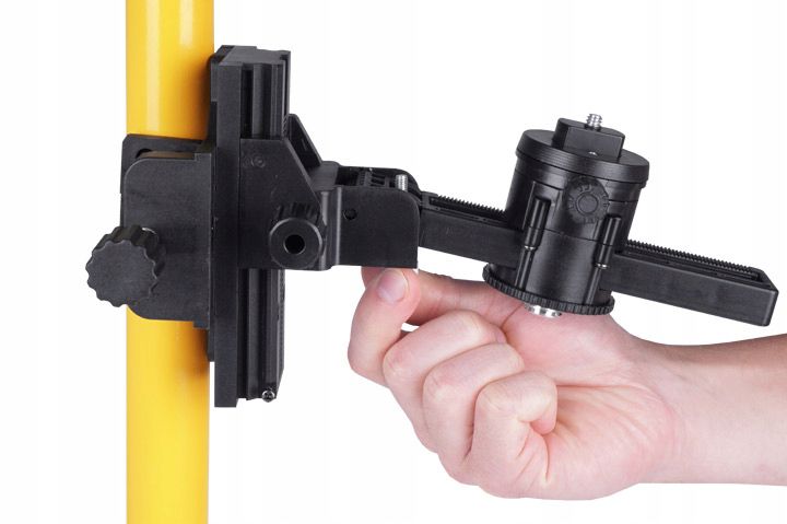 DEKO teleskopisk spændestativ 420 cm med modulær adapter til skråninger, 1 sæt