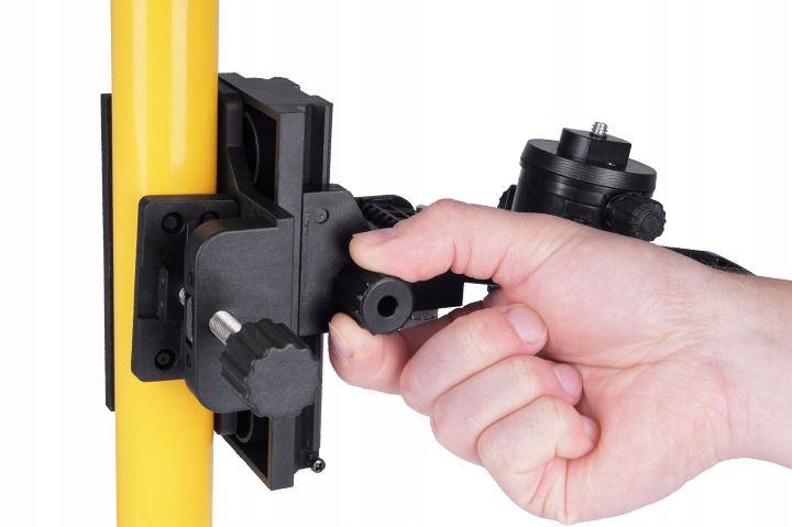 DEKO teleskopisk spændestativ 420 cm med modulær adapter til skråninger, 1 sæt