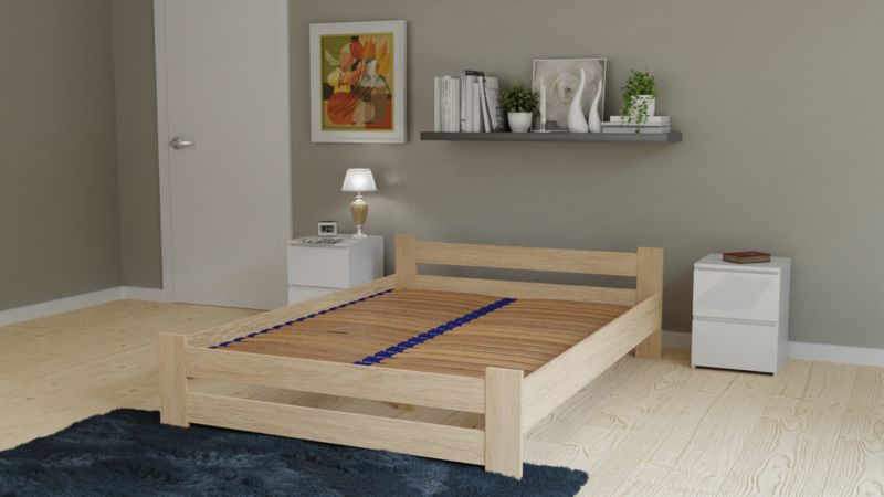 Sengerammesæt BED 160x200 160x200x0,8 cm Brun