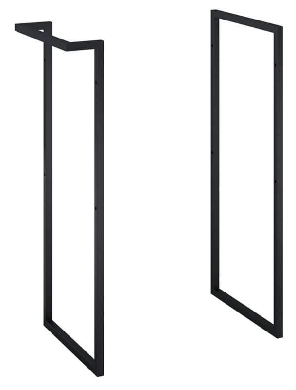 Møbelstel med Håndklædeholder 36x80 cm Mat Sort | 8445662008018