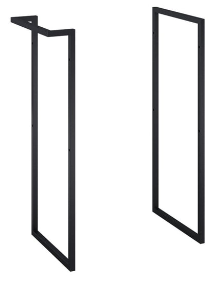 Møbelstel med Håndklædeholder 36x80 cm Mat Sort | 8445662008018