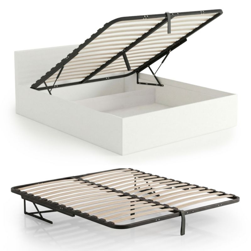 Metalramme til seng AKORD med løftemekanisme 28 lameller delt 160x200 cm Sort