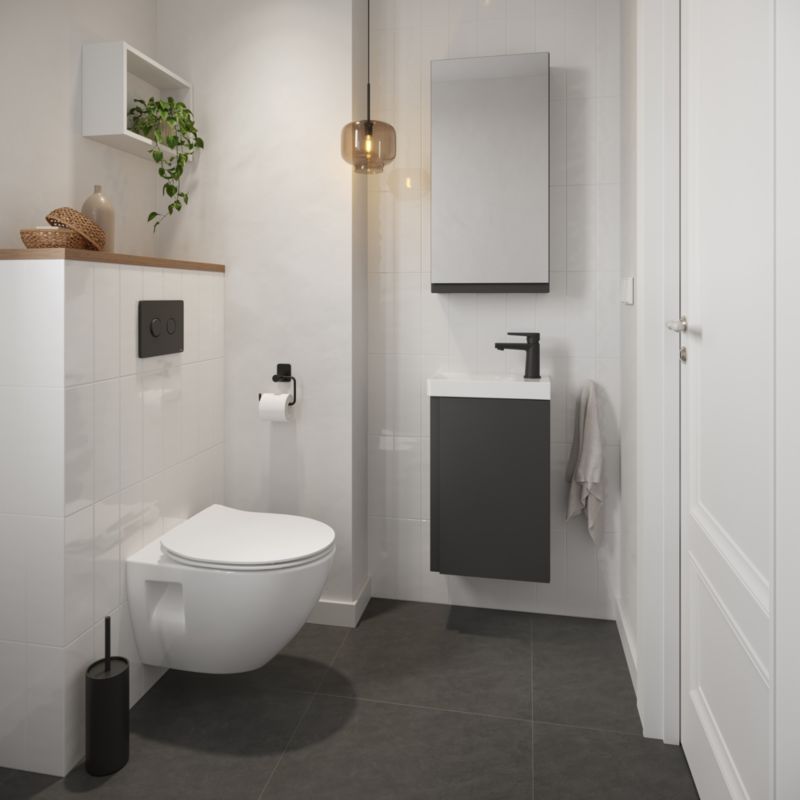 Stelaz podtynkowy WC 50 cm Pneumatisk Skyl Sort 5901771094463