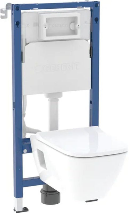 Indbygningscisterne med Væghængt Toilet Rimfree Slim Hvid 4064746031793