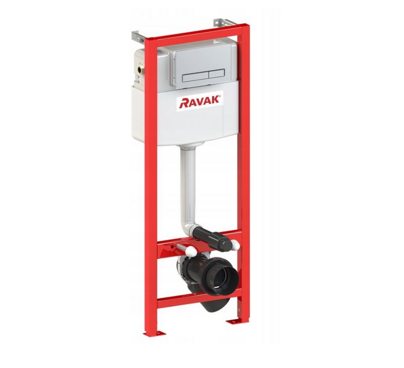 Stelaz podtynkowy WC Smart Basic z przyciskiem M08 chrom