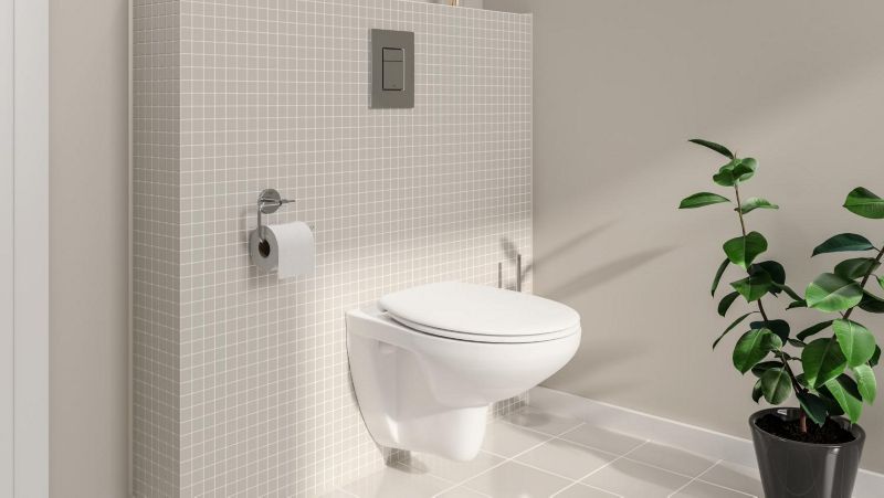 Toiletophængt Stel med Spuleknap 400 kg Bæreevne 1 stk.