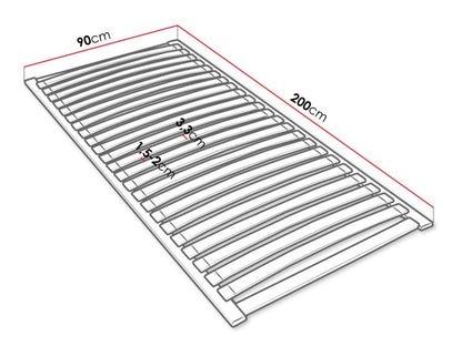 Sengerist 90x200 cm med 28 Fjedrende Trælameller