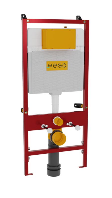 Stelaż WC Podtynkowy 110x54x16 cm z Białym Przyciskiem