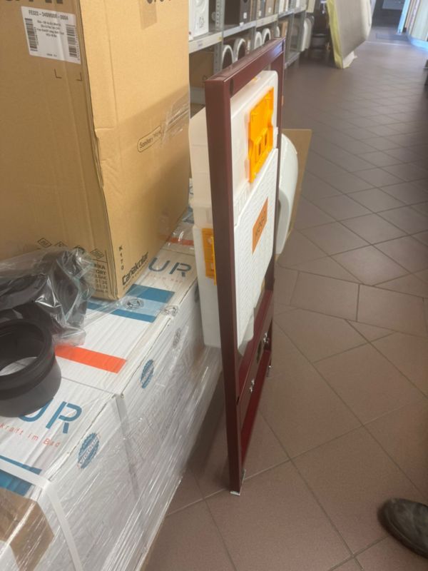 Stelaż WC Podtynkowy 110x54x16 cm z Białym Przyciskiem