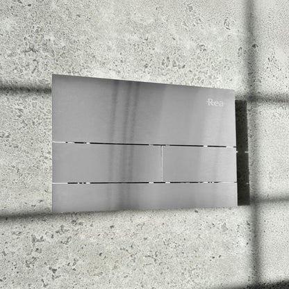 Stel Zestaw Podtynkowy K011A-Q Do Mis WC Z Przyciskiem T Stal Szczotkowana 103,5X52,5X103,5Cm 1 Szt