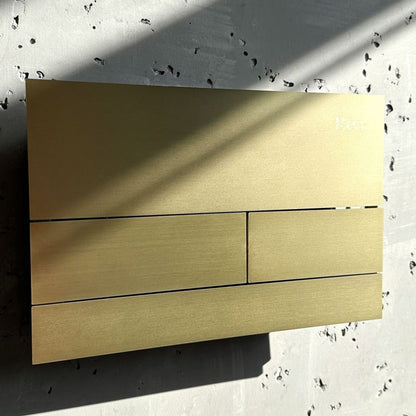 Stelaez Zestaw Podtynkowy WC 103,5x52,5x103,5 cm Zloty Szczotkowany Przycisk T 1 Szt