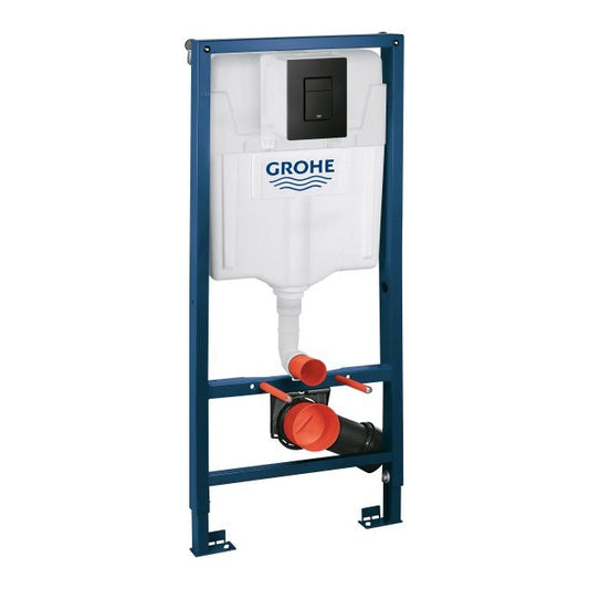 Indbygget WC-stel Grohe Solido 3 i 1 med sort knap