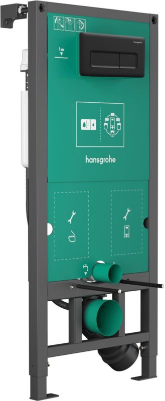 Indbygningsramme til WC iFrame Original Q 50x115 cm Sort