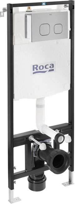 Indbygget WC-stel Roca Active One med krom trykknap