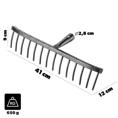 Stengrive Conde 14 Tænder 41 cm Sort