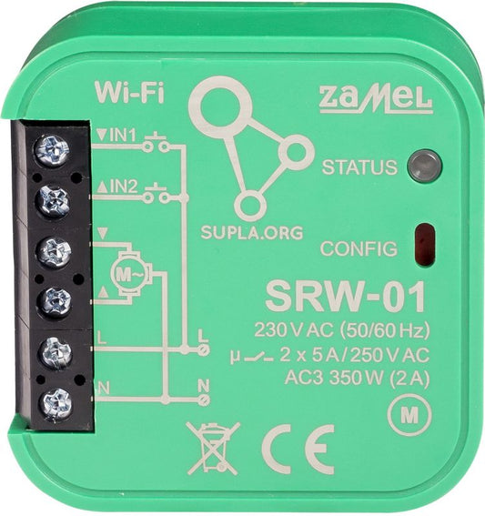 Wi-Fi rullegardincontroller Zamel type: SRW-01