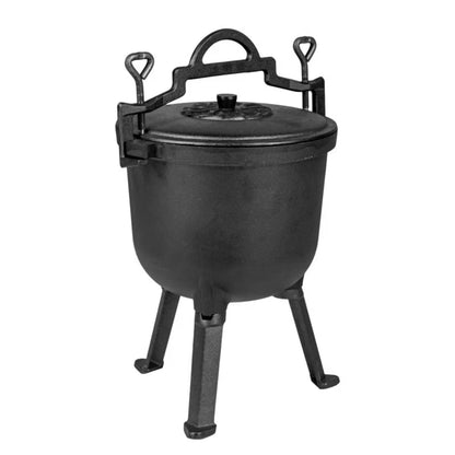 Støbejernsgryde Bålgryde 5 Liter Sort