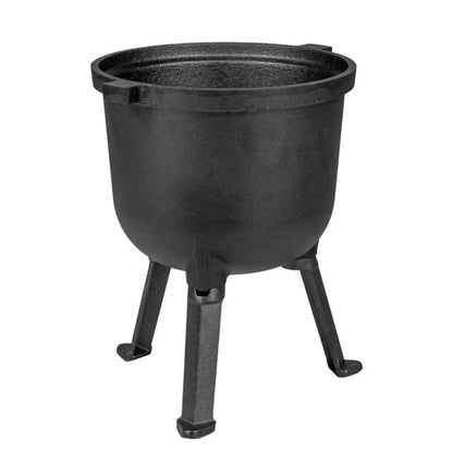 Støbejernsgryde Bålgryde 5 Liter Sort