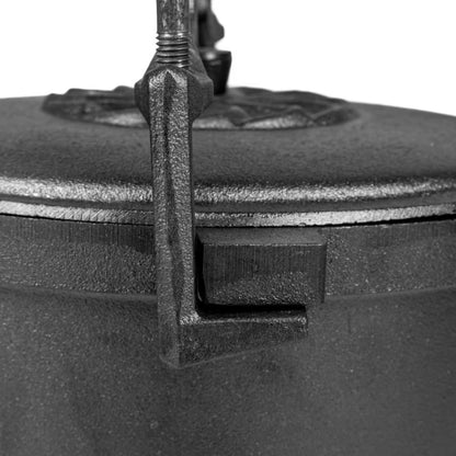 Støbejernsgryde Bålgryde 5 Liter Sort