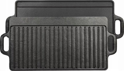 Støbejernsplade Vendbar 50,4x23,3 cm Sort