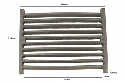 Støbejernsrist 28x21 cm