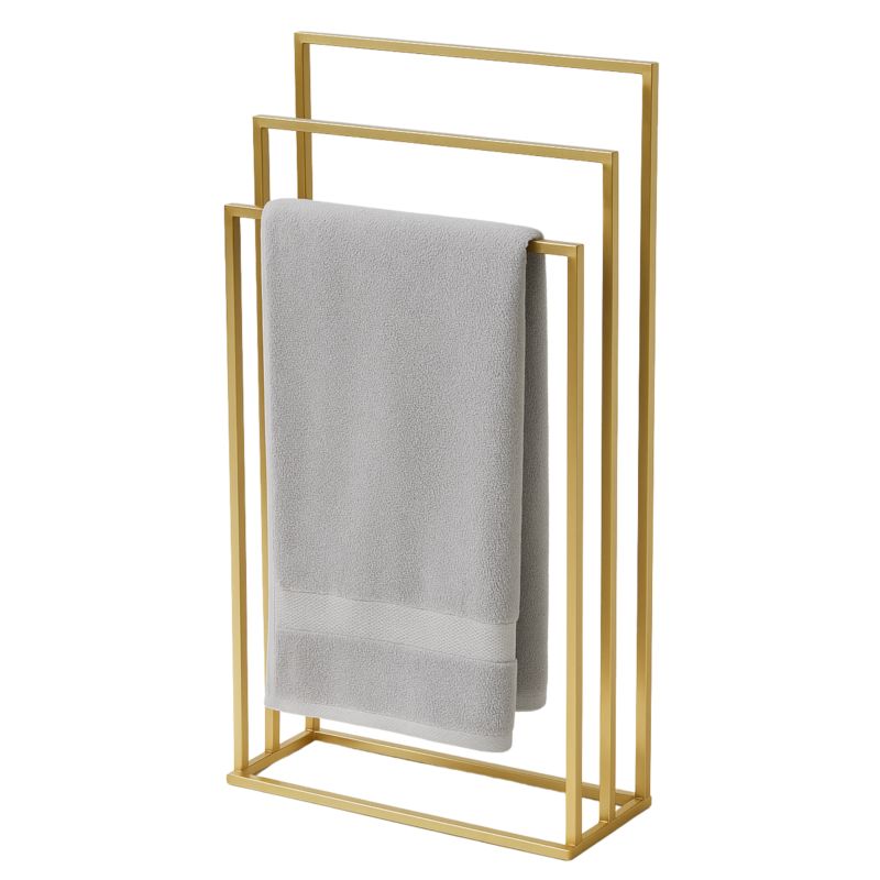 Håndklædestativ 3-Armet Metal Gylden Loft Stil 45x21x86 cm