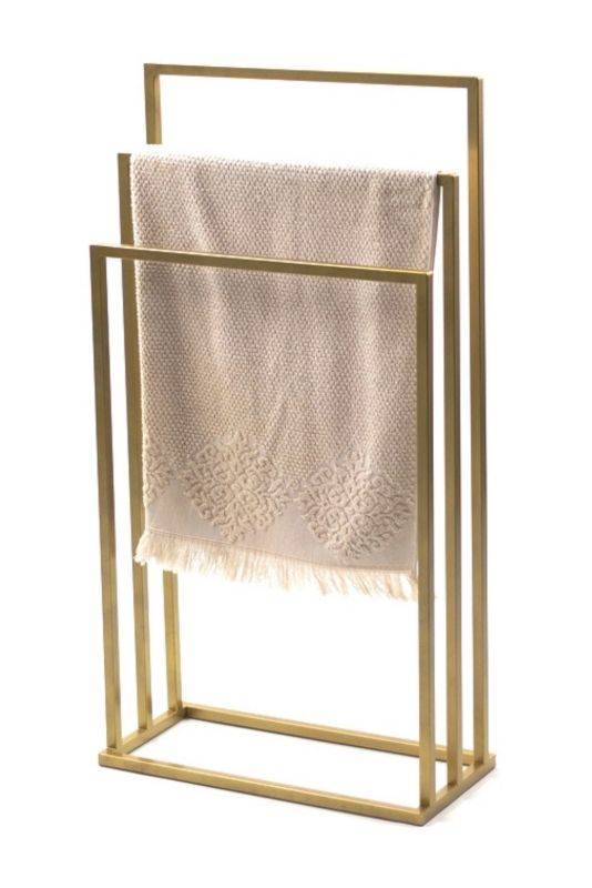 Håndklædestativ 3-Armet Metal Gylden Loft Stil 45x21x86 cm