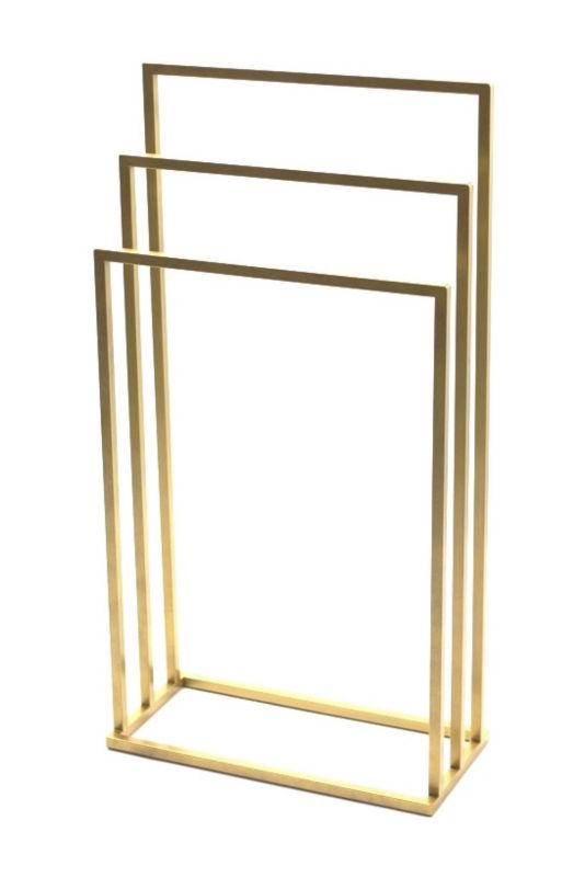 Håndklædestativ 3-Armet Metal Gylden Loft Stil 45x21x86 cm