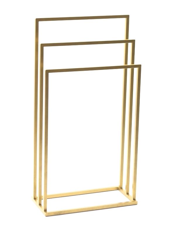 Håndklædestativ 3-Armet Metal Gylden Loft Stil 45x21x86 cm