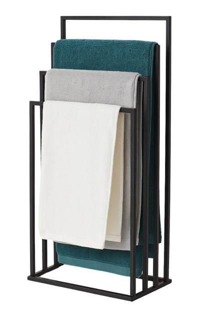 Håndklædestativ 4-Armet Metal Sort Loft 45x29x94 cm