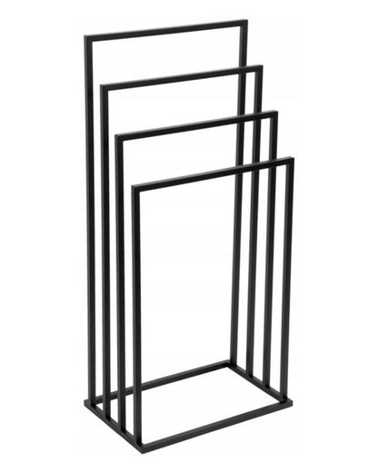 Håndklædestativ 4-Armet Metal Sort Loft 45x29x94 cm