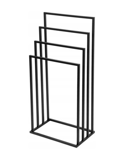 Håndklædestativ 4-Armet Metal Sort Loft 45x29x94 cm