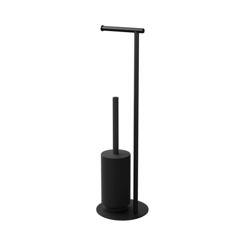 Toiletrulleholder og Toiletbørstesæt Kina Sort Mat 19 cm 5059340203560