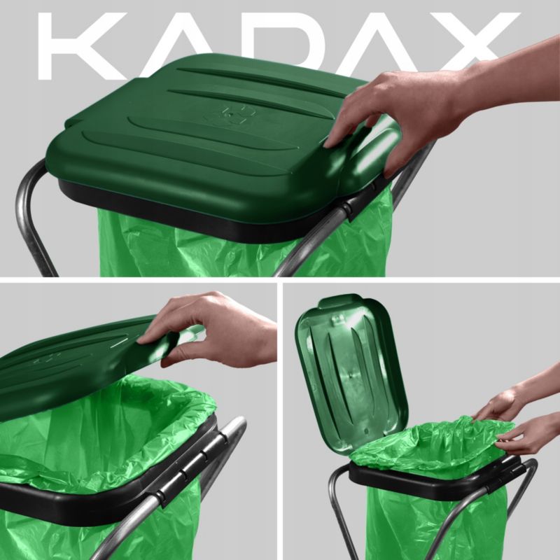 KADAX affaldssorteringsstander 1 rum med 120L pose til affald