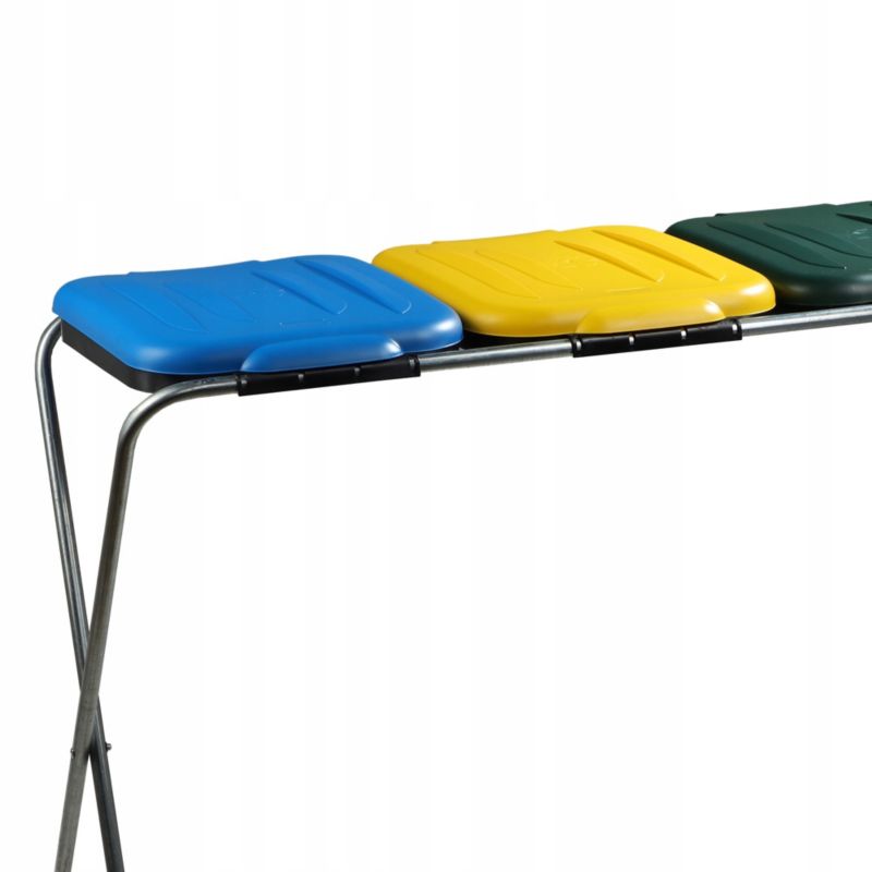 KADAX Stativ til affaldssortering med 3 rum og poseholder, 120 L