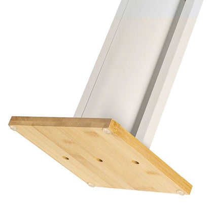 Gulvstående Toiletbørsteholder med Papirholder Beige Bambus Stål 76,5 cm