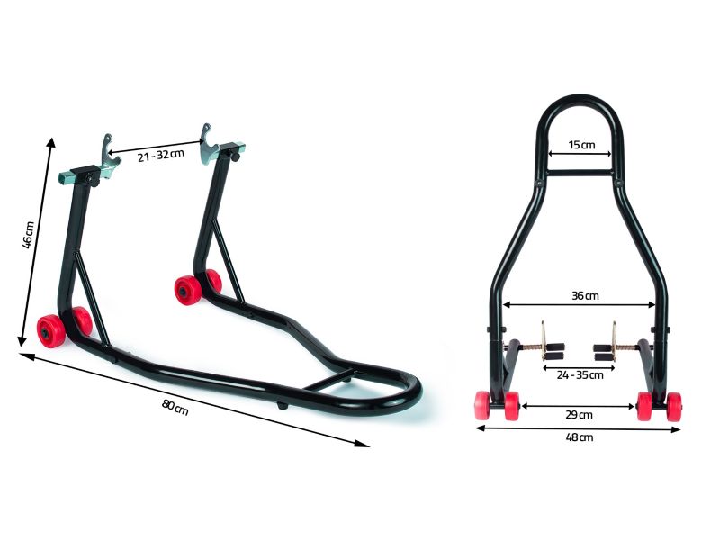 Humberg motorcykelstander komplet front og bag 400 kg 1 stk.