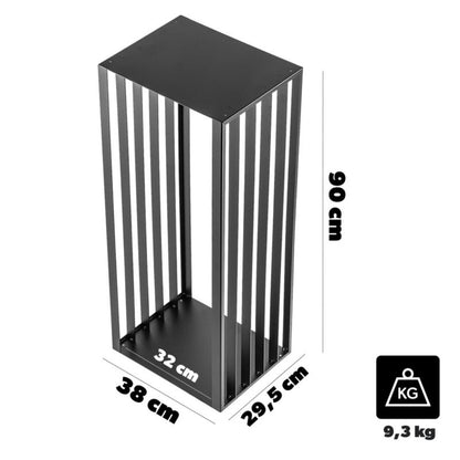 Brændereol Mantua 31 cm Sort Stål | 5906638310519