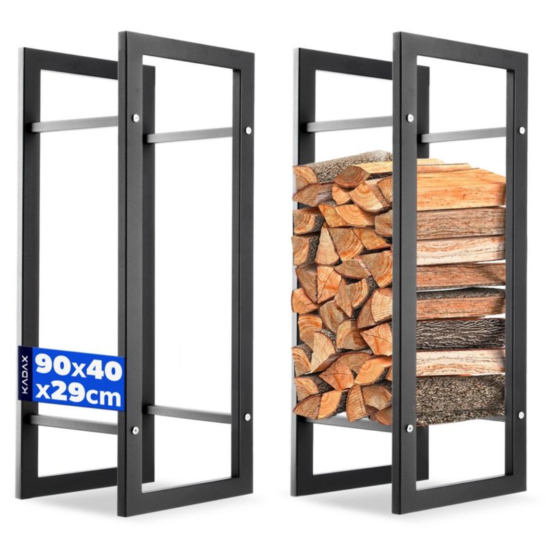 Brændereol 90 cm Sort Stål K6102