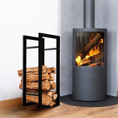 KADAX 90 cm fritstående metalstativ til brænde til pejs, 1 stk.