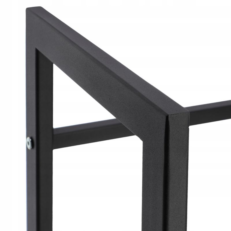 Brændereol 90 cm Sort Stål K6102