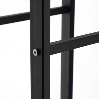 Brændereol 90 cm Sort Stål K6102