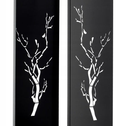 Kadax Mantua stående brændeholder i mat sort metal, 90 cm, 1 stk.