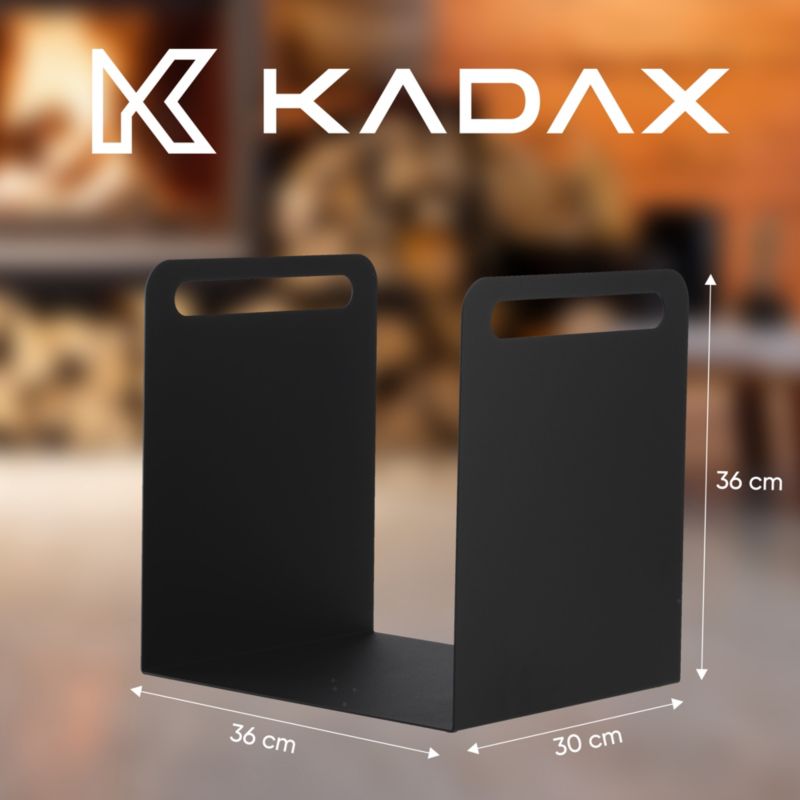 Kadax loft-stil metal brændeholder til pejs, 1 stk.