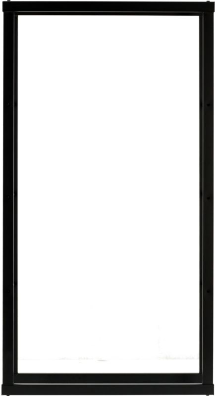 Brændereol 80x25x150 cm Sort Stål