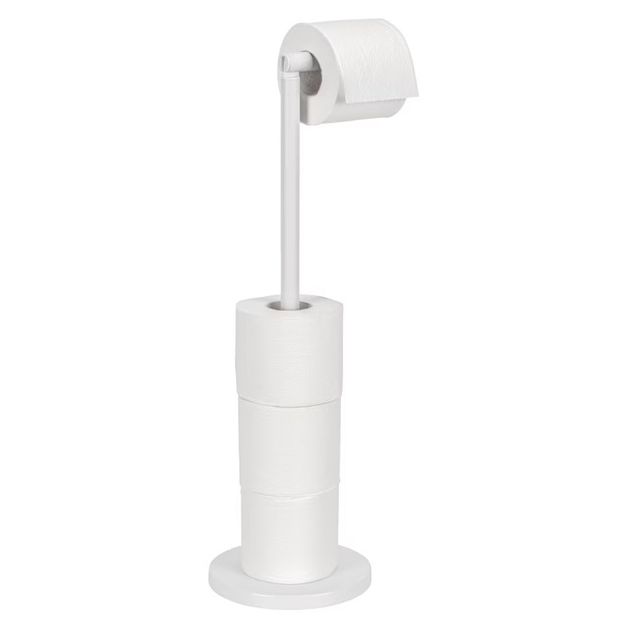 Toiletpapirstander 2-i-1 55 cm Hvid