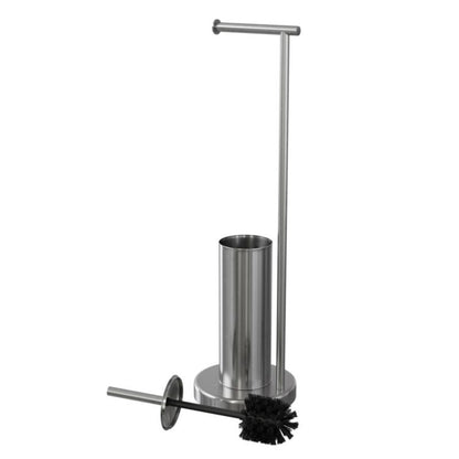Toiletpapirstativ Koros med WC-børsteholder Krom 68,5 cm