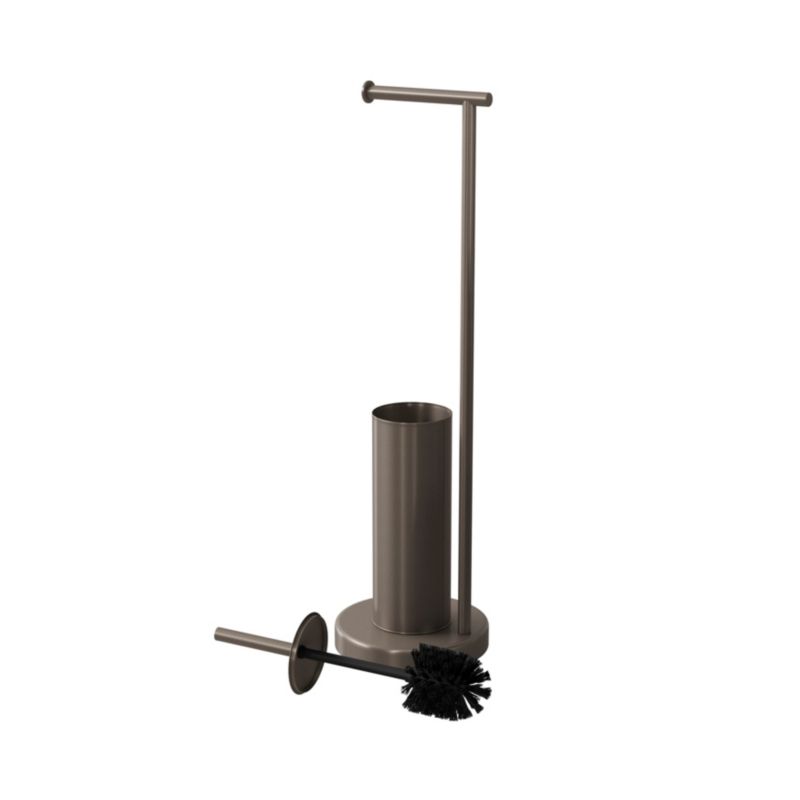 Toiletpapirholder med WC-børste Koros Titanium 68,5 cm